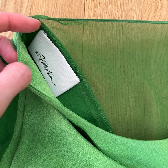 3.1 Phillip Lim Green Silk Tunic - Picture 3 of 5